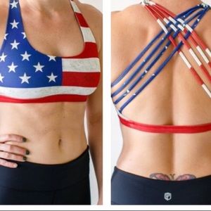 Born Primitive Vitality American Flag sports bra